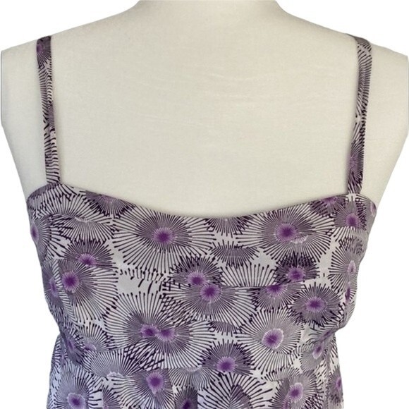 Armani Exchange Silk Sleeveless Spaghetti Strap Mini Dress Balloon Puff Hem - Picture 2 of 14